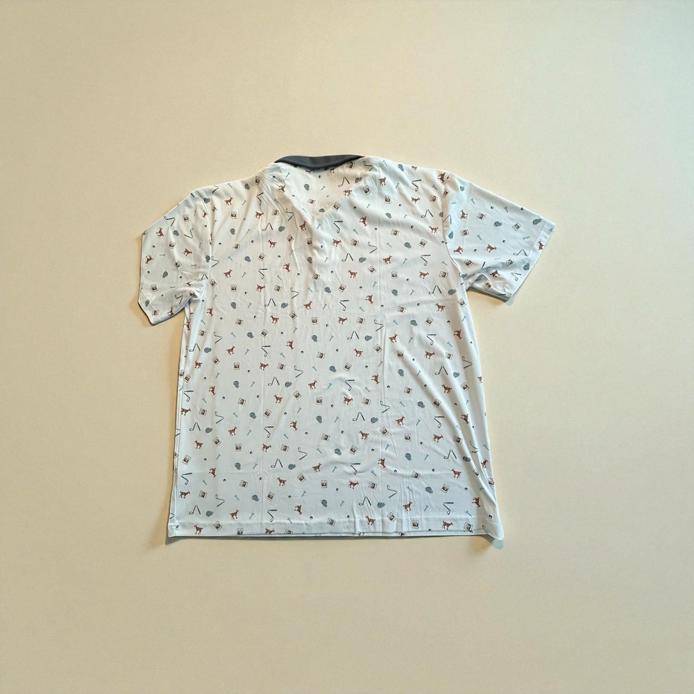 Men's Swannies Amendt Performance Golf Polo 3XL Tiger GOAT Broken‎ Club AOP - Picture 4 of 7